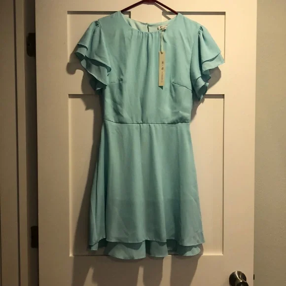 slim fit dress slacks She & Sky Ruffle Sleeve Woven Midi Easter Dress with Tie Back Detail –  Hometown Heritage Boutique